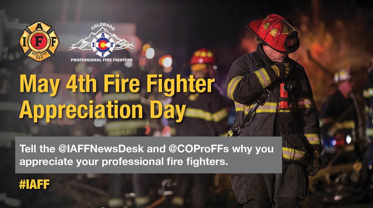 Today is #firefighterappreciationday and we want to say to all the fire fighters across the globe, thank you. Thank you for your efforts on the frontline today and every day! 

@IAFFNewsDesk  #IAFF #firefightersday