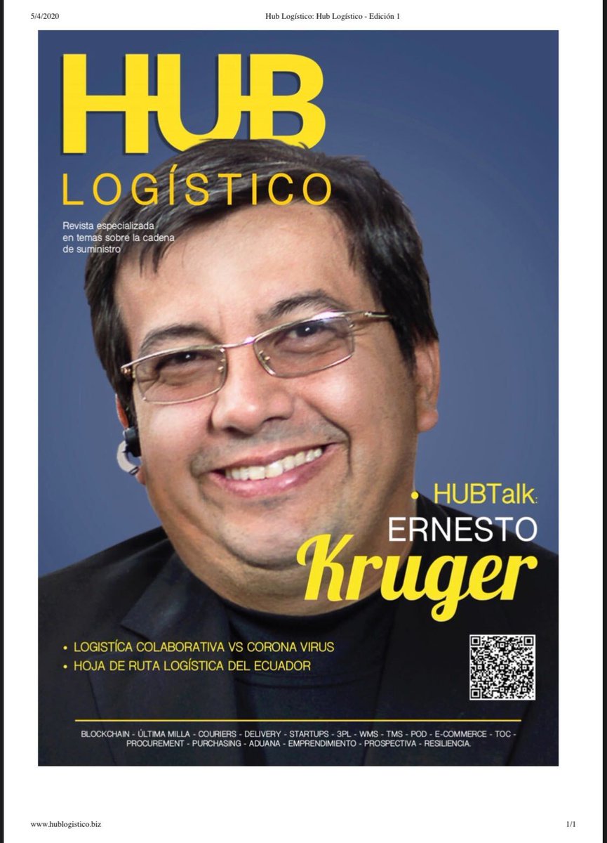 Presentamos Hub Logístico, revista dedicada a los #HéroesLogísticos, que aún durante la pandemia del #Covid19 siguen trabajando, con el objetivo de abastecer los productos de 1era necesidad.
🚛A pesar del distanciamiento, estamos más juntos que nunca🤝
➡️hublogistico.biz