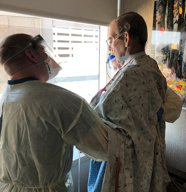 AOTAInc's tweet photo. On the front lines in the battle against COVID-19, occupational therapy practitioners are making a difference in helping patients recover from occupational deprivation and isolation, connect with families, and re-engage in daily occupations. https://t.co/hoZ16zS6Bz https://t.co/VU2nPPOda3