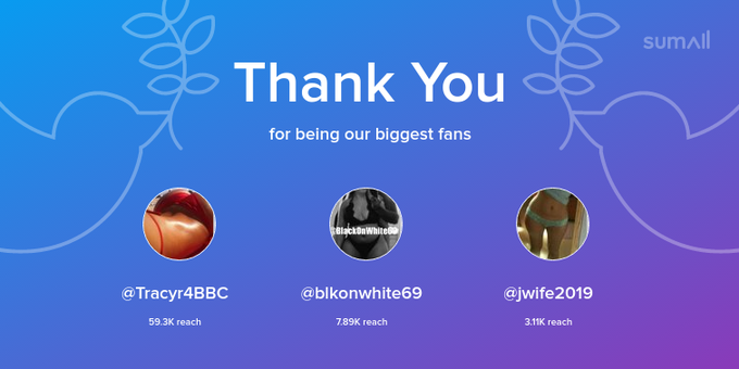 Our biggest fans this week: Tracyr4BBC, blkonwhite69, jwife2019. Thank you! via https://t.co/vfXGQ8T5p7<a href="/tag/treat"class="tags"><span>#treat</span></a><a href="/tag/christmas"class="tags"><span>#christmas</span></a><a href="/tag/ideserveit"class="tags"><span>#ideserveit</span></a>