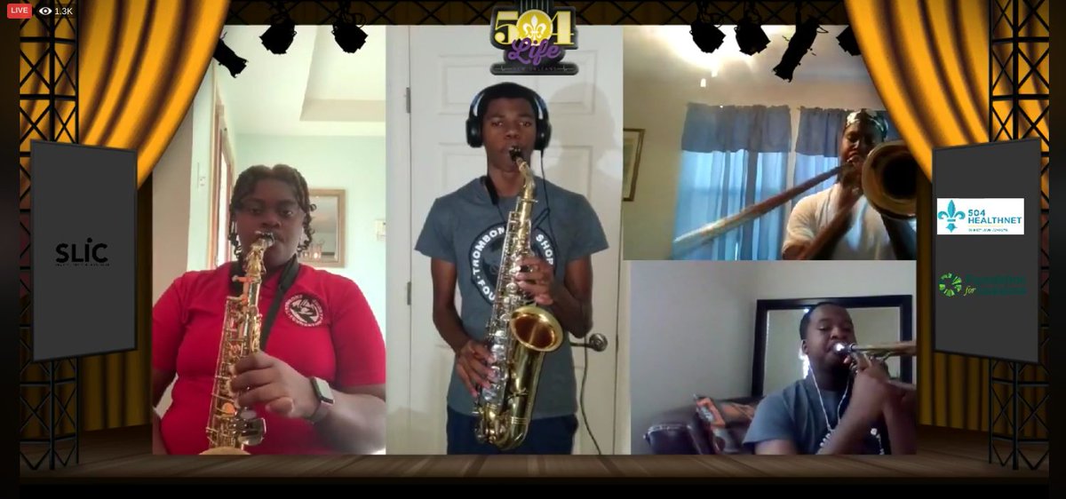 Trombone Shorty Foundation Students in the house! Thanks <a href="/Tromboneshorty/">Trombone Shorty</a>! Help raise money for #COVIDー19 personal protective equipment for New Orleans medical workers and first responders! Watch now: bit.ly/504LIFEStreamJ…