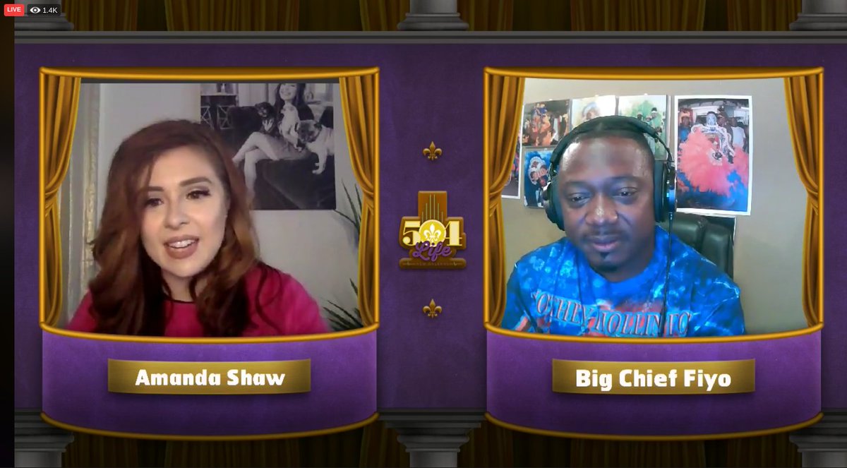We 💙the <a href="/504LIFEstream/">504LIFEstream</a> hosts <a href="/amanda_shaw/">Amanda Shaw</a> and Big Chief Fiyo! Please help us raise money for #COVIDー19 first responders in New Orleans by tuning in here: bit.ly/504LIFEStreamJ…
