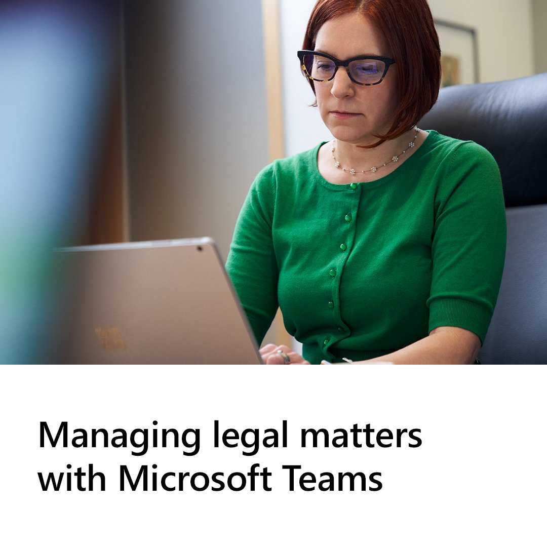 MicrosoftTeams's tweet photo. Law firms can stay connected and navigate work from home obstacles while maintaining lines of communication and managing cases via #MicrosoftTeams. Learn more: https://t.co/BKZqXK1gZt
