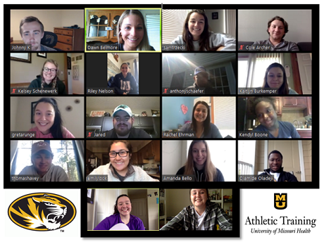 DBtheAT's tweet photo. My students took their last IFAT quiz today in rehabilitation class--as you can tell by their faces, they did great! Proud of how hard they've worked these past few weeks! #resilient @MizzouATP @MizzouSHP https://t.co/SCCXxCsSCR