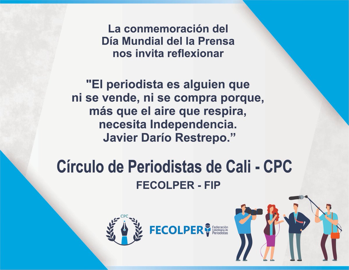 de_cpc's tweet photo. La conmemoración del Día Mundial del la Prensa nos invita reflexionar. @FECOLPER,  @FIP_AL https://t.co/Mkk8CUufzj