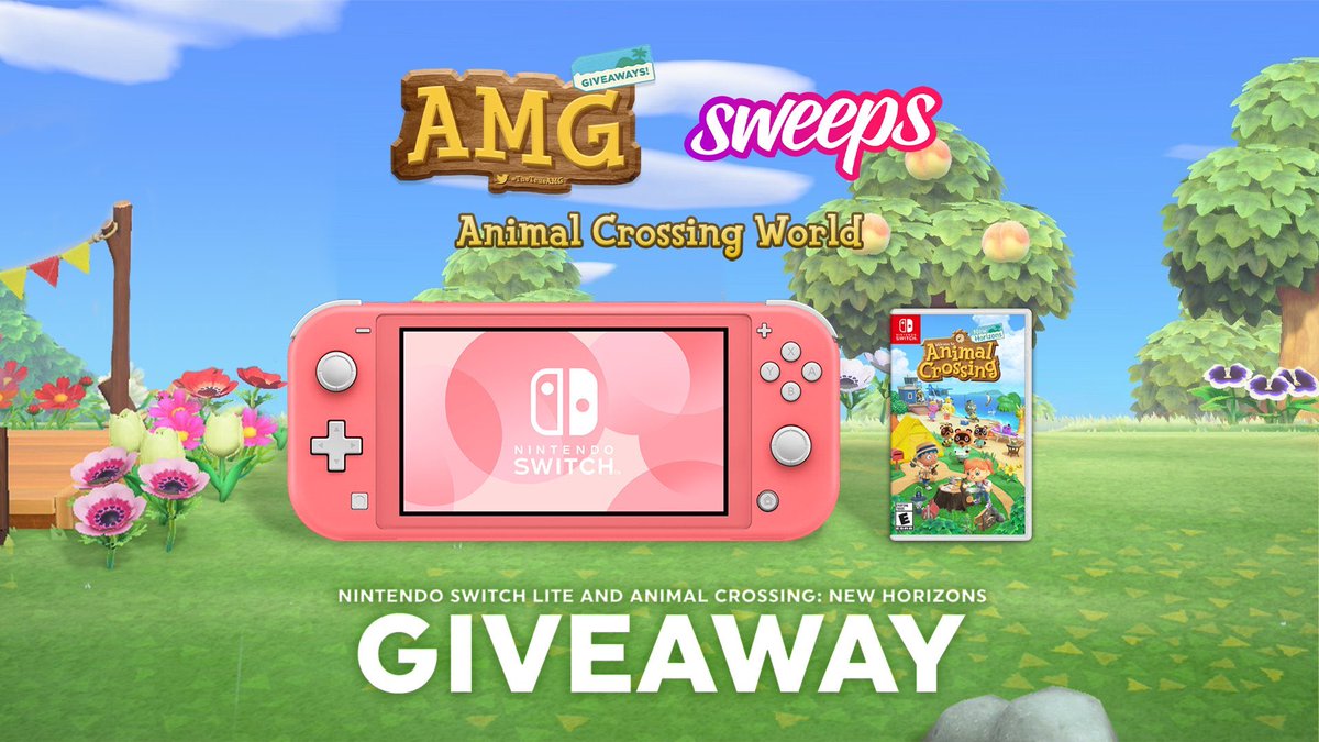 We've teamed up with @ACWorldBlog and @TheTrueAMG for this Nintendo Switch Lite and #AnimalCrossing giveaway! To enter: 🔗 Click here: sweeps.gift/D6vi1 Bonus entries: 👥 Tag a friend 💬 Reply to this tweet 💞 Retweet and like this tweet 👉 Follow @Sweepsgg
