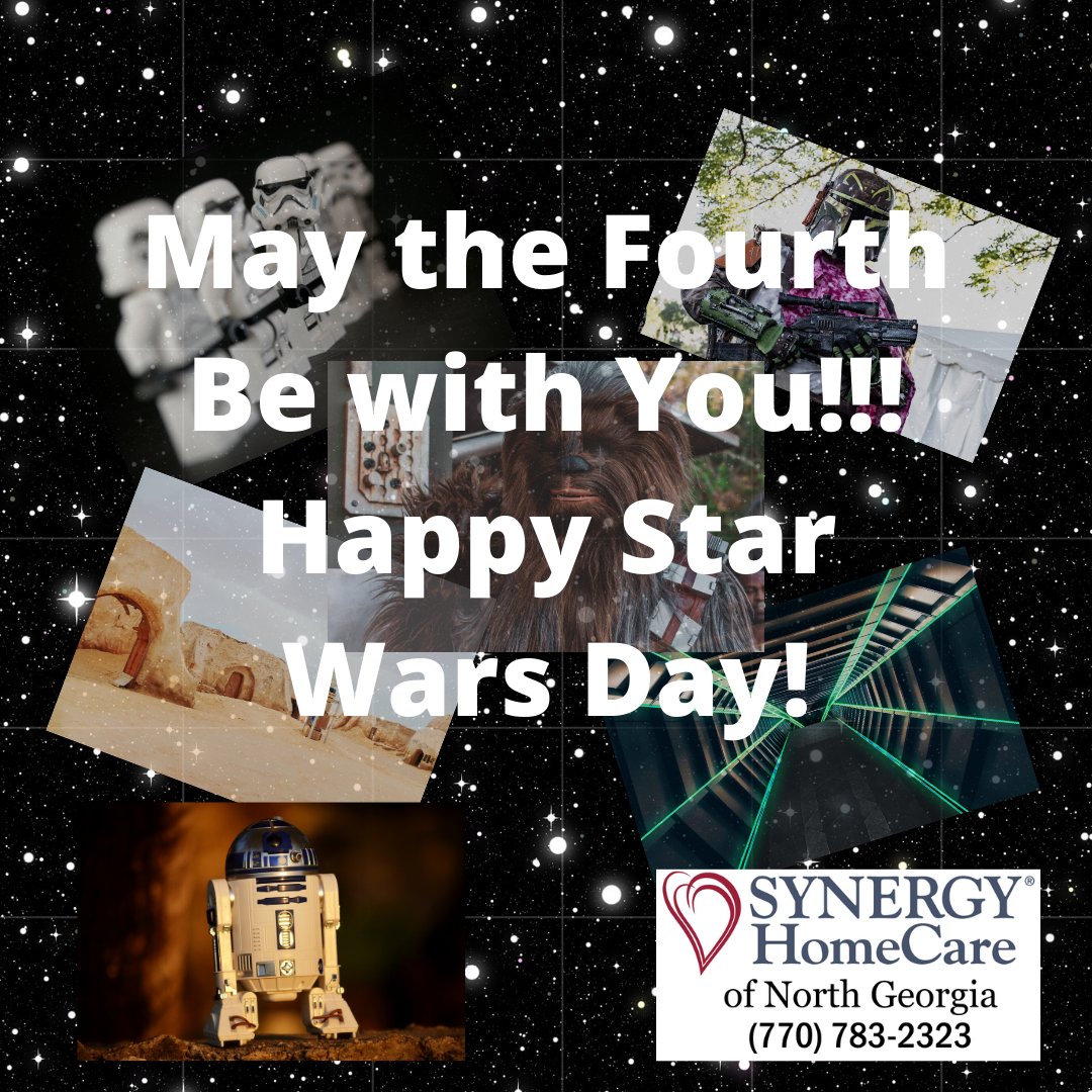 SHCNorthGeorgia's tweet photo. May the fourth be with You!!
Happy Star Wars Day!

SYNERGY HomeCare of North Georgia (770) 783-2323

#homecare #caregiver #caregiving #dementia #alzheimers #care #elderly #eldercare #elderlycare #senior #seniorcare #seniorliving #seniorcitizen #assistedliving #nursinghome #aging https://t.co/mtempjYbZL