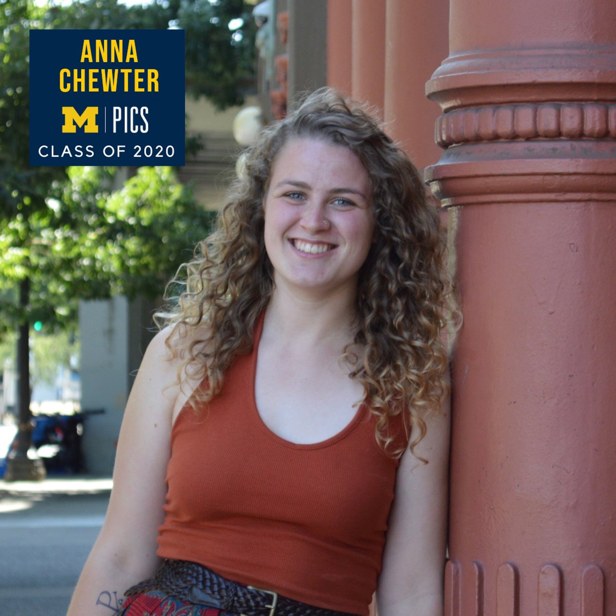 umichPICS's tweet photo. PICS Class of 2020 Senior Highlight: Anna Chewter!🎓
✨Anna✨ has a double-major in @umichECON!
Read more about Anna here: https://t.co/10Dx6bBgnS
#PICSgrads2020 #Victors2020 #MGoGrad #UMSocial #MGoBlue https://t.co/jN1iDJ9OGQ