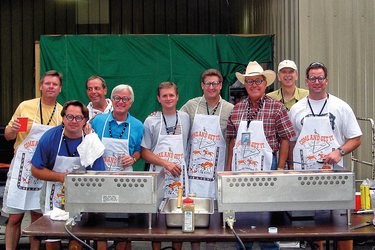 larrywmedia's tweet photo. These were the market managers of my Citadel radio stations serving the rest of the crew at our Bigfork meetings. In my upcoming book, I believe I have a story about a few of these gents. Recognize any of them? #bigforkmt #newyorktimesbestsellers #writerscommunity #riverbendranch https://t.co/Sb0nGoCQne