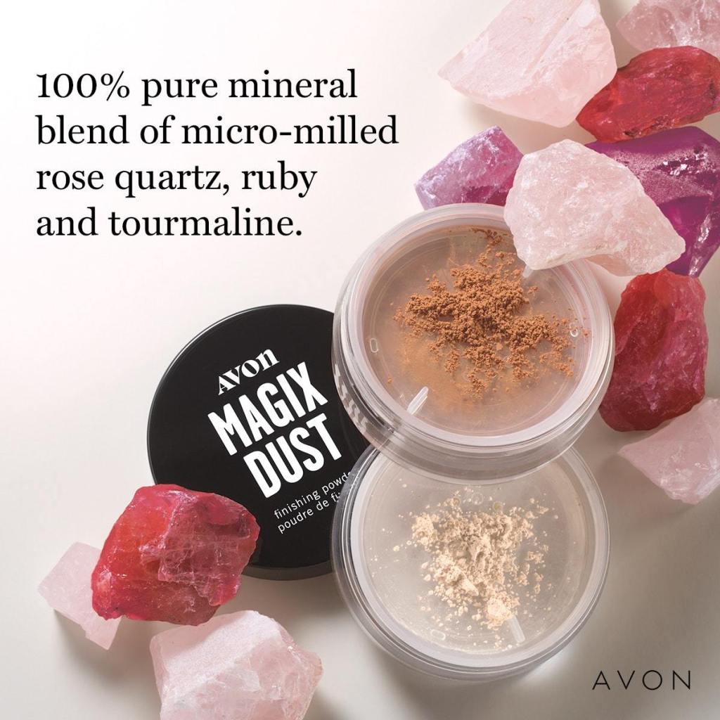 DSBeautyOnline's tweet image. Formulated with ultrafine precious gems Magix Dust Finishing Powder will give your makeup a flawless finish and an ethereal glow that’s pure Magix! #makeup #finishingpowder #mineralmakeup deannasbeautyblog.com/avon-magix-dus…