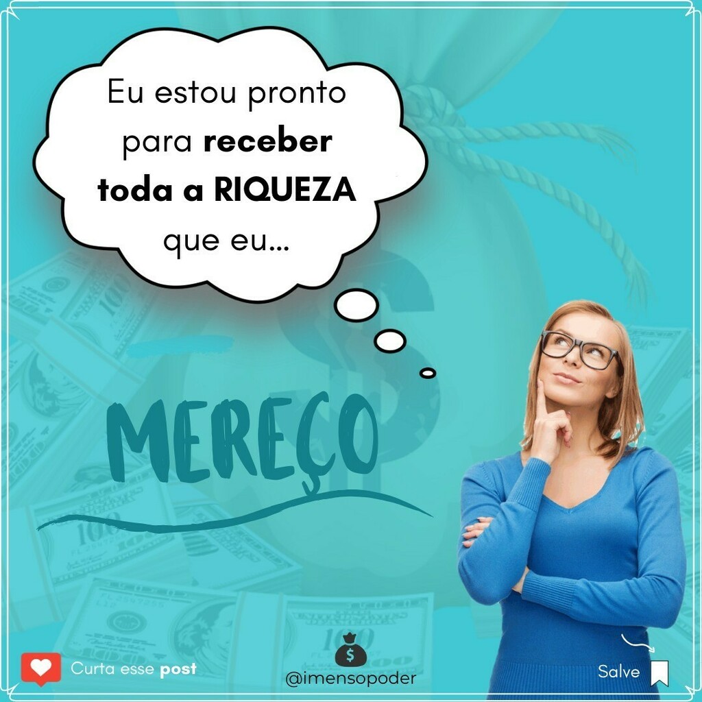 ImensoPoder's tweet image. E você, está pronto(a)? Coloque isso na sua mente fortemente, e #atraia tudo o que você quiser.
.
.
Quer ouvir áudios reprogramadores? É só clicar no link azul aqui no perfil @imensopoder e mudar de uma vez por todas todos os seus #paradigmas.
.
.
#atrairdinheiro #dinheiro #…