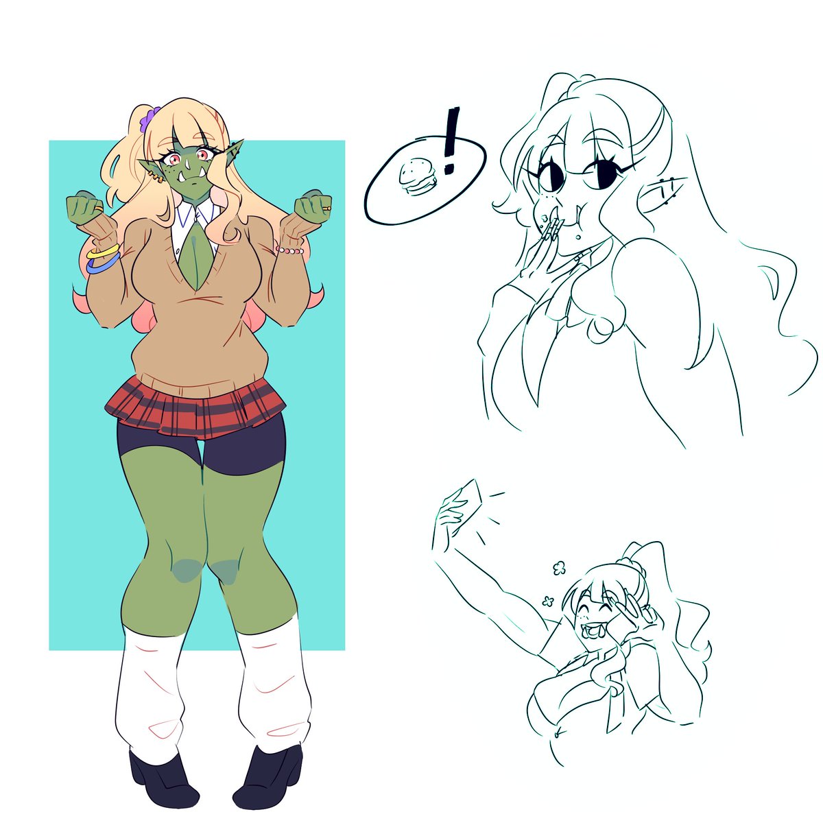 MyutoEve's tweet photo. Had an idea and wanted to draw it out 
Orc Gal https://t.co/jhiMNlQqDu