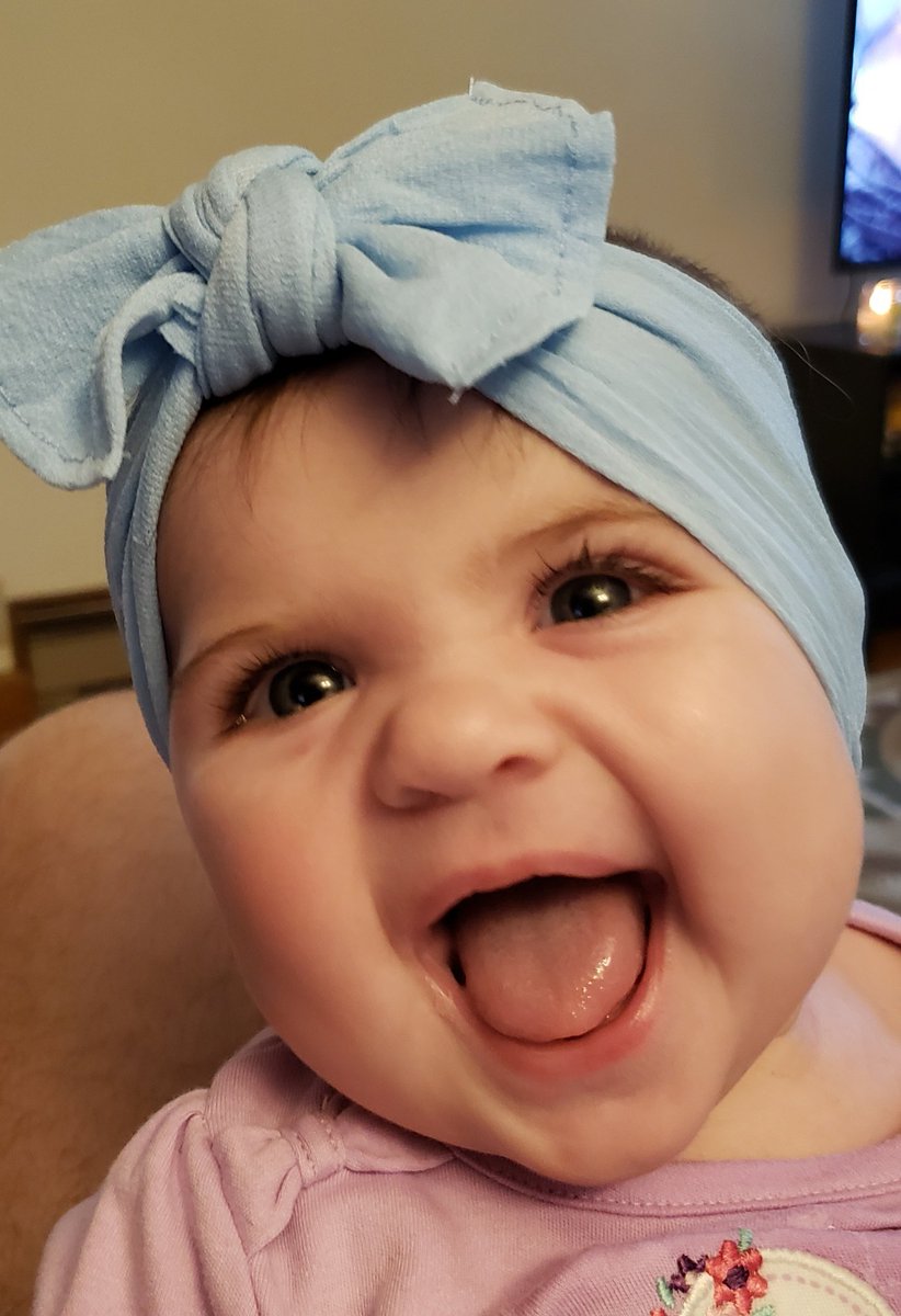 My daughter is such a happy little baby.