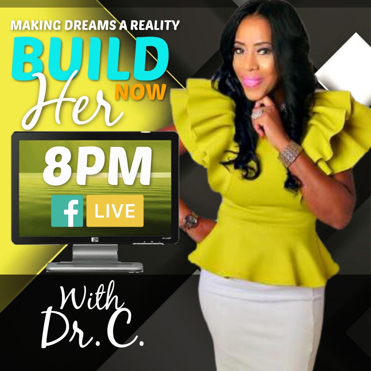 yvonnecapehart's tweet photo. Ladies, it is my honor, to finally announce the launching of BUILD HER NOW, an FB online ladies movement! We are ready to build and make your dreams a reality.
FIND US NOW, the team is waiting, at BUILD HER NOW.
I'll be LIVE tonight at 8PM CST.
Dont Miss it!
#BuildHerNow https://t.co/lGHt7ErI2C