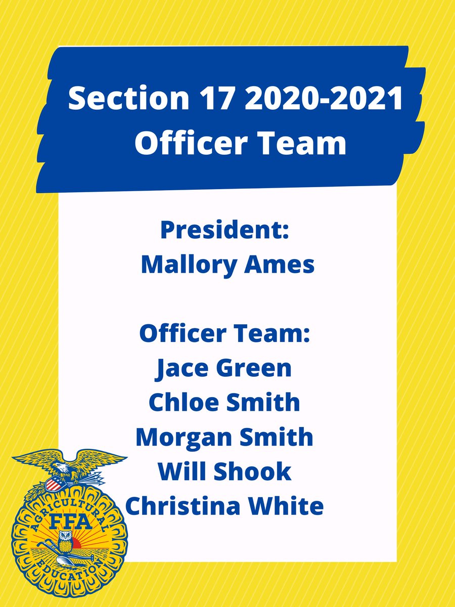 _section17FFA's tweet photo. Today we hosted our Section 17 Officer Elections. We would like to congratulate all 16 Candidates who ran for section office! You all will do great things inside and outside of the blue jacket.  Congrats to all of our new officers, you all have a great year ahead of you! https://t.co/nG324N0wDy