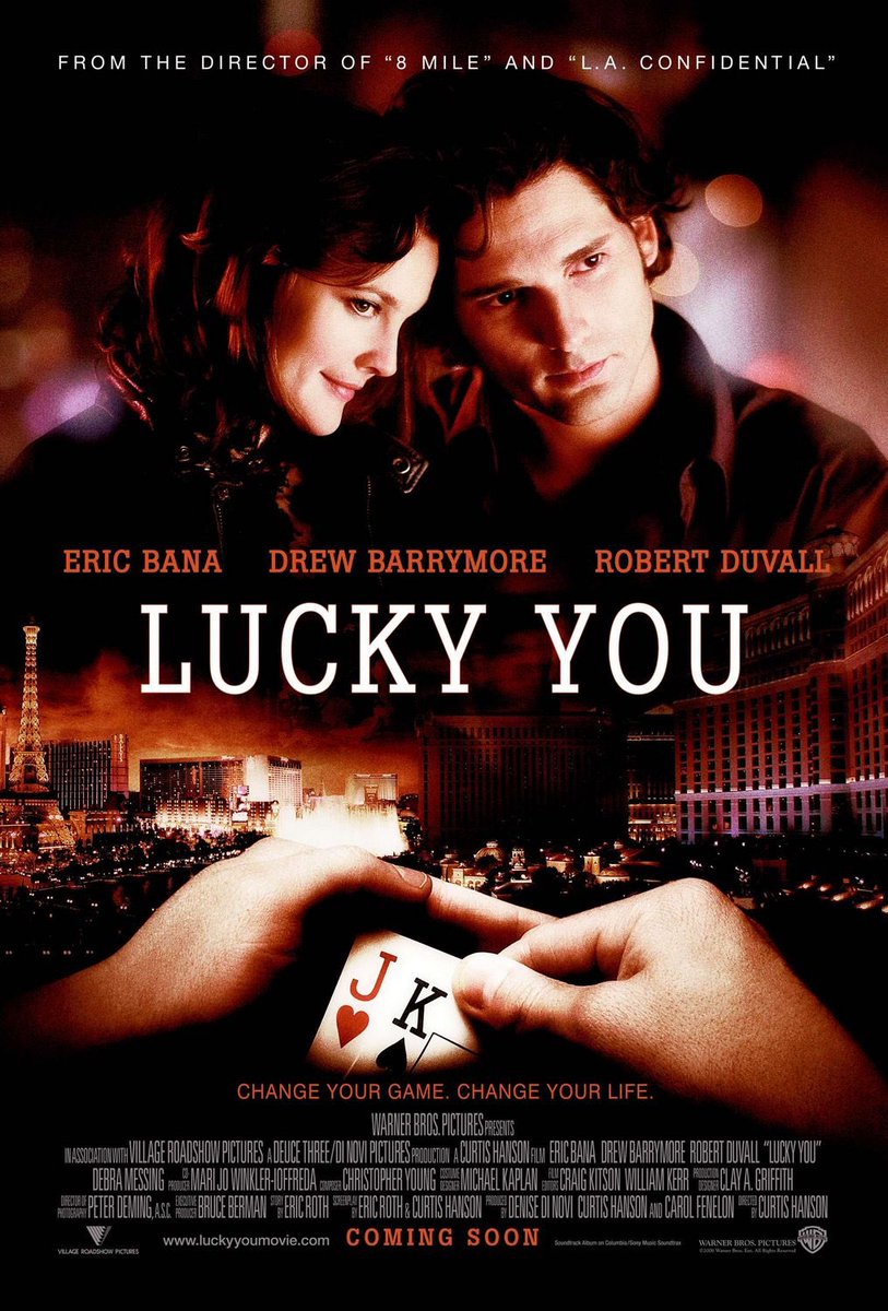 FilmNewsNos's tweet photo. 🎬MOVIE HISTORY: 13 years ago today, May 4, 2007, the movie 'Lucky You' opened in theaters!

#EricBana #DrewBarrymore #RobertDuvall #DebraMessing @RobertDowneyJr #HoratioSanz #JeanSmart #KevinHanYee #MichaelShannon #DannyHoch #EvanJones #PhyllisSomerville https://t.co/ZJIMLVKGR9
