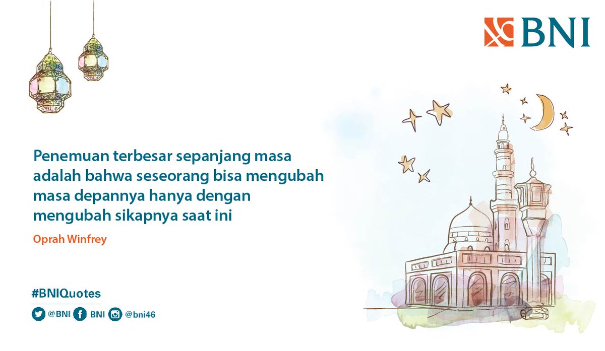 Sikap yang baik akan mendekatkanmu pada hal - hal yang baik pula  🙂 #BNIQuotes