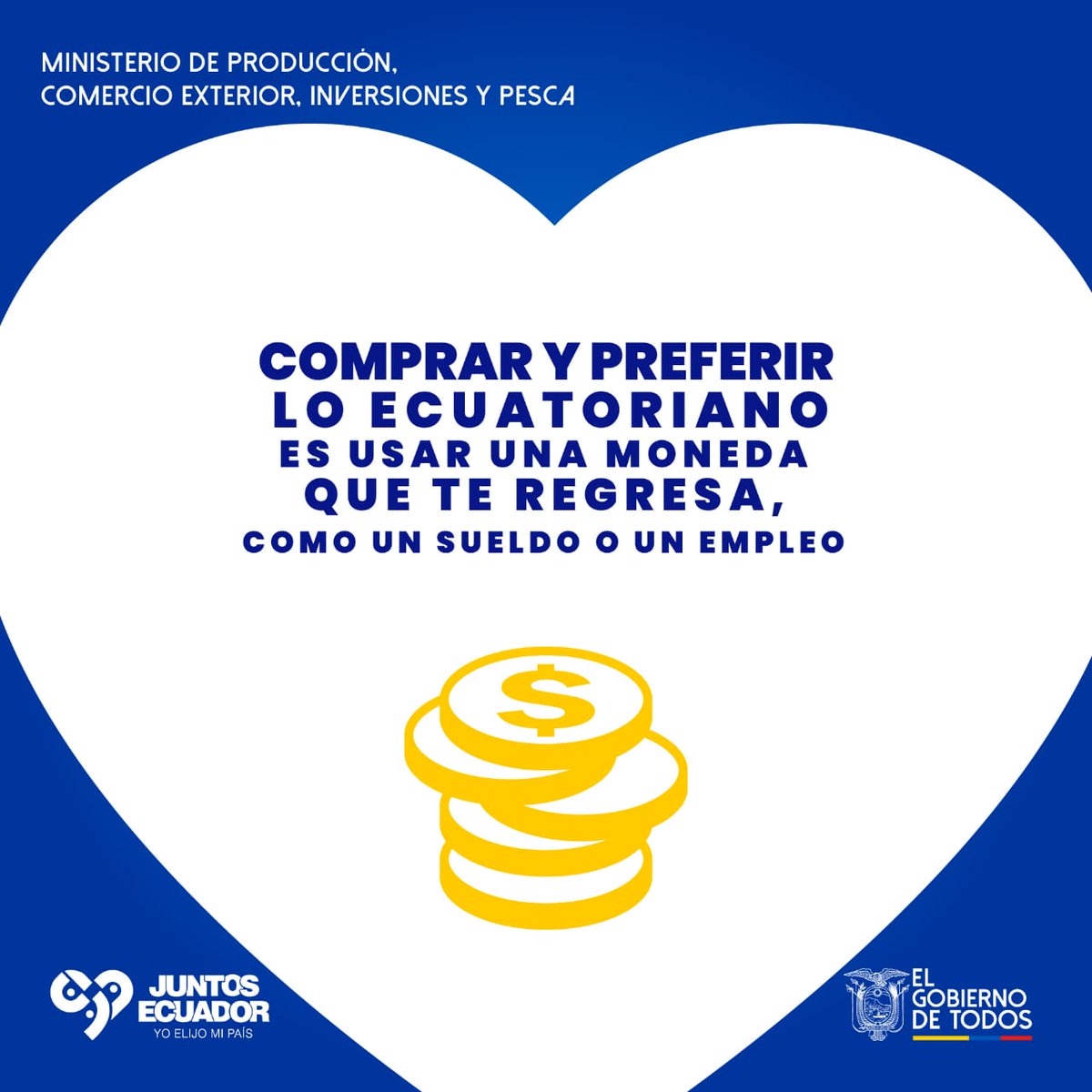 ottosonnenh's tweet photo. ¡El camino hacia la reactivación económica lo vamos a trazar todos con optimismo y unión!
Este es el momento para consumir productos ecuatorianos, apoyemos lo nuestro y seamos parte de la campaña #JuntosEcuador que impulsa @Produccion_Ecu. ¡#YoElijoMiPaís, tú también hazlo! 🇪🇨 https://t.co/tWCkKBy7KX
