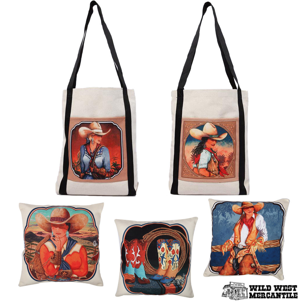 WWMERC's tweet photo. Iconic Vintage Cowgirl Tote Bags and Pillow Covers On Sale! Just in-time for Mother's Day💕View Details: https://t.co/5wOA603cQE
#wildwestmercantile #canvastotes #cowgirldecor #cowgirlchic #vintagecowgirl #cowgirlpillow https://t.co/ovWYHRhSZX