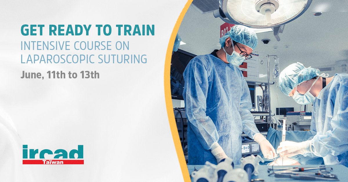 We are waiting for you for the Sutures course that will take place in June, between 11th and⠀ 13th, here at Ircad Taiwan.⠀ With a 100% safe environment, you can train your skills with the best experts in the field.⠀ Access and guarantee your place: bit.ly/2yq0RoY