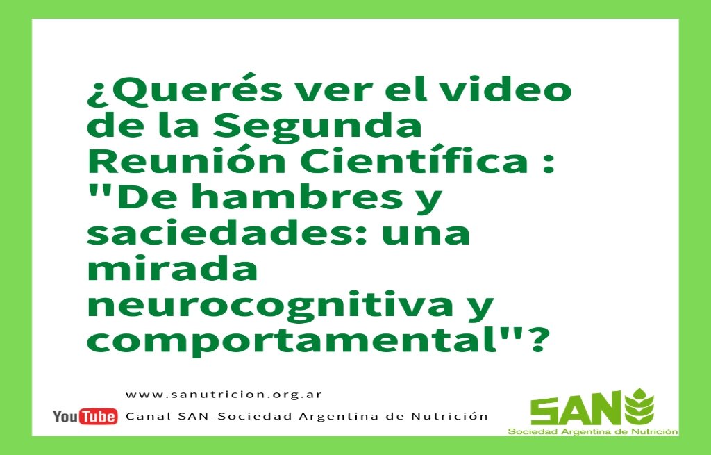 NutricionSan's tweet photo. Compartimos el video de la 2º Reunión Científica *Simposio: De #hambres y #saciedades: una mirada #neurocognitiva y comportamental*, llevada acabo el 20 de abril de 2020, a través de la plataforma Zoom.
Visitanos: https://t.co/xa3ZyFw3ha
o en:
https://t.co/4owsmsP29D https://t.co/5TJdPD00R9