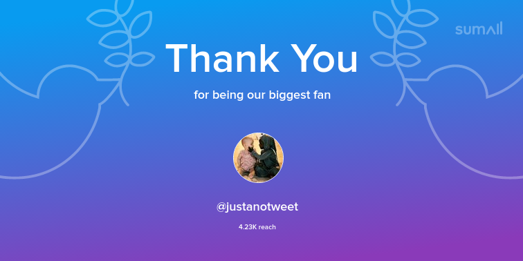 Our biggest fans this week: justanotweet. Thank you! via sumall.com/thankyou?utm_s…