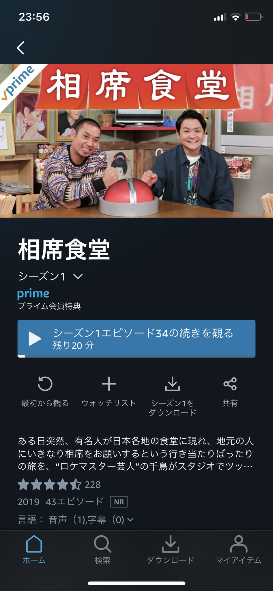 マングローブ 昨日は黙々とamazon Primeを観てる1日だった 相席食堂の村上ショージ回 泣けた マングローブ 昨日は黙々とamazon Primeを観てる1日だった 相席食堂の村上ショージ回 泣けた