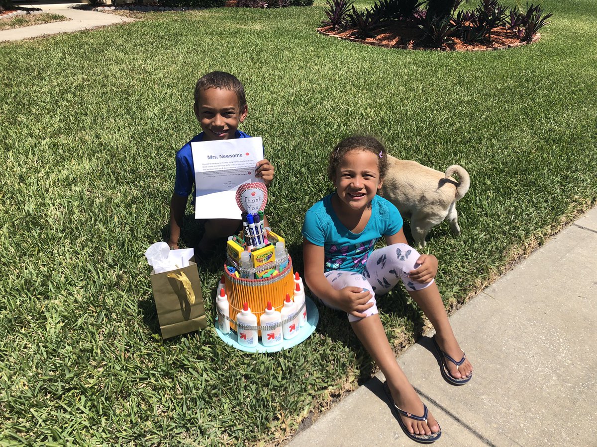 Thank you Braden and Bell for delivering a teacher appreciation gift! I sure feel special and loved!!