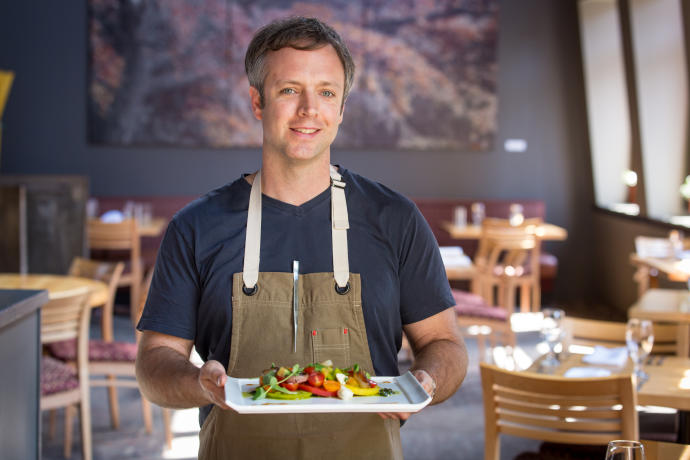 Farm-fresh cuisine is the specialty at The Marketplace, a restaurant that's been a fixture of downtown Asheville, NC since 1979! Meet Chef William Dissen who owns and leads this special place to dine: bit.ly/38LlpVW. #Asheville #Foodtopia #AVLFood