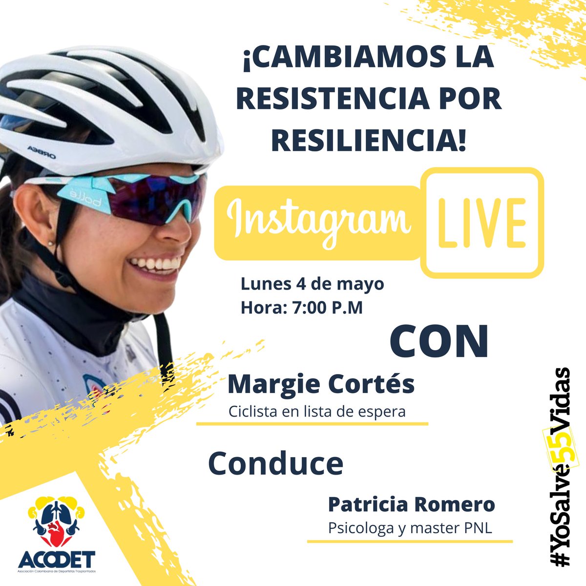 acodetorg's tweet photo. Nos vemos justo ahora en nuestro IG live no te pierdas esta gran historia de lucha con una enfermedad renal terminal que no ha limitado a Margie que cada vez pedalea con más fuerza promoviendo la vida y las segundas oportunidades. Conéctate en IG @acodetorg #mujerestx https://t.co/BLHUJ0b1by