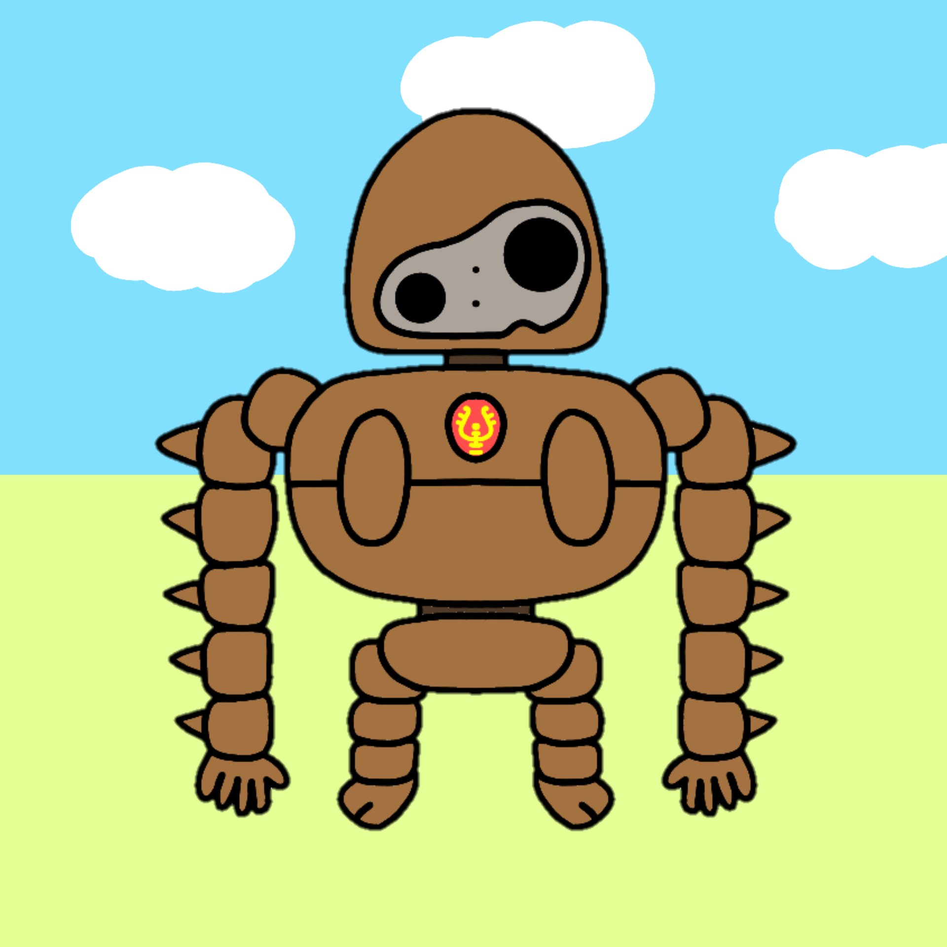 はや 固定ツイートで鬼のおめん配布中 昨日載せたラピュタのロボット兵を少し描き直したよ 天空の城ラピュタ ラピュタ ロボット兵 イラスト Hayaのイラスト T Co Wglcfxfyuo Twitter