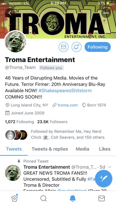 &ldquo;The person who goes to the Troma movie knows that he or she may love the Troma movie or, he or she may<a href="/tag/gore"class="tags"><span>#gore</span></a><a href="/tag/originalart"class="tags"><span>#originalart</span></a><a href="/tag/retrohorror"class="tags"><span>#retrohorror</span></a>