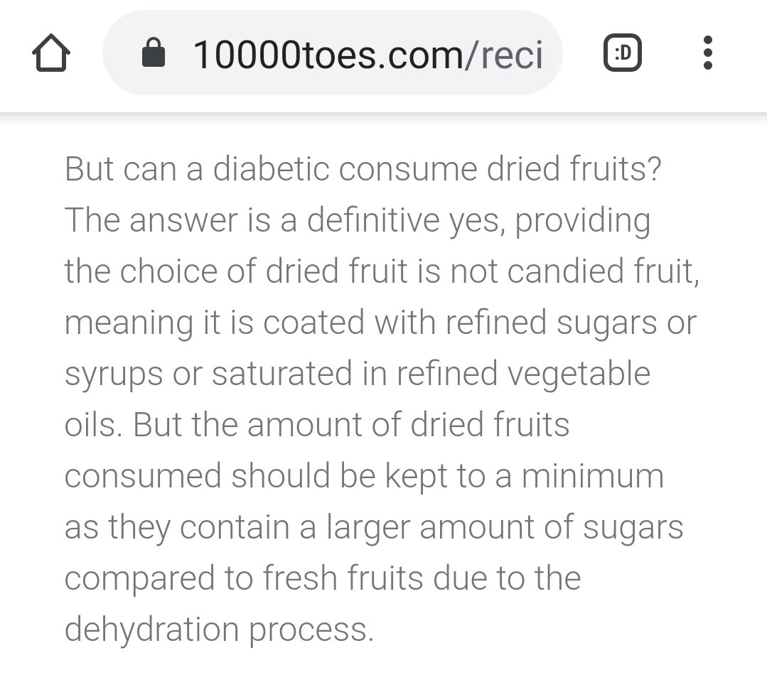BelindaFettke's tweet photo. @LouiseStephen9 @FructoseNo @MacroFour @ProfTimNoakes And so it continues...
Sugar & starch for #Type2diabetes in South Pacific C/O Adventist mission #10000toes & South Pacific Society of Lifestyle Medicine
https://t.co/kYYDJfdWny
"Can a diabetic eat dried fruits? The answer is a definite yes..."
Recipe calls for 1 kg dried fruit! https://t.co/1AA7fYNzDP