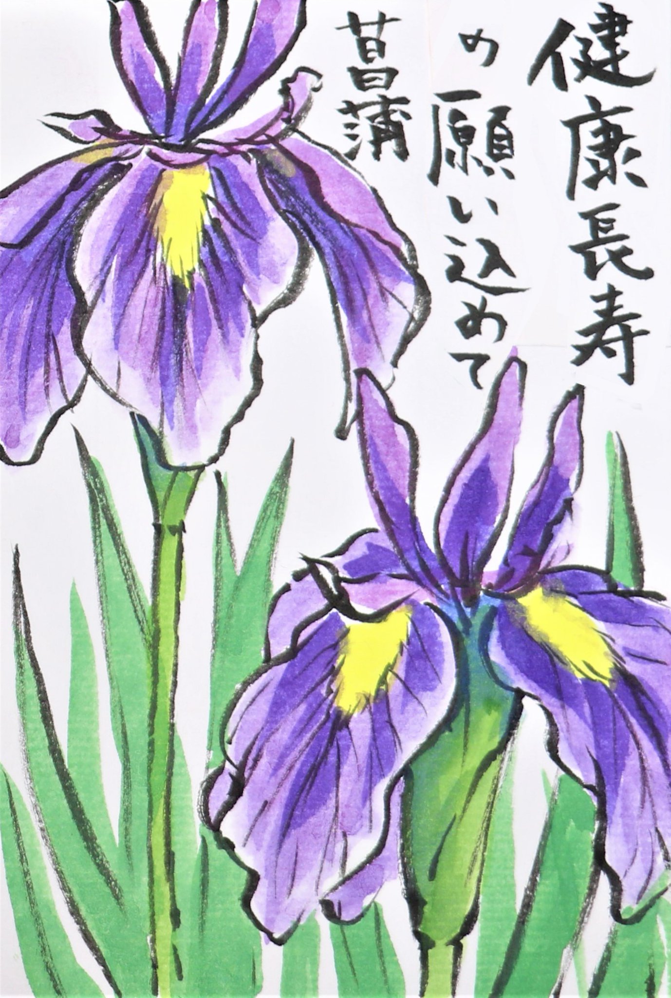 快適art絵手紙 こどもの日に関連した絵手紙作品たちです 今日は以前コメントで教えてもらったバスクリンの菖蒲の香りで菖蒲湯したい スーパーにあるかな Youtubeにて描き方解説動画をあげています チャンネルページはこちら T Co