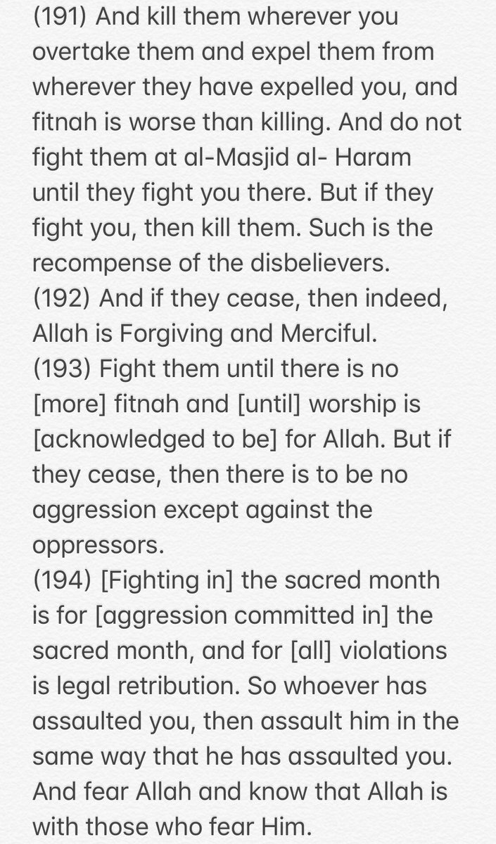 abdullahnm646's tweet photo. #The_translation_of_the_Meaning of_Al-Baqara_(Sura) From verse (191) to verse number (194 )👇 https://t.co/zTFs0xR9MH