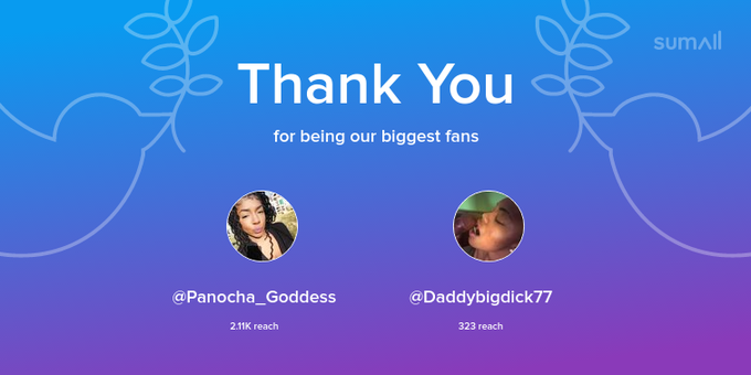 Our biggest fans this week: Panocha_Goddess, Daddybigdick77. Thank you! via https://t.co/ZK6GFMeq35 https://t<a href="/tag/newprofilepic"class="tags"><span>#newprofilepic</span></a>