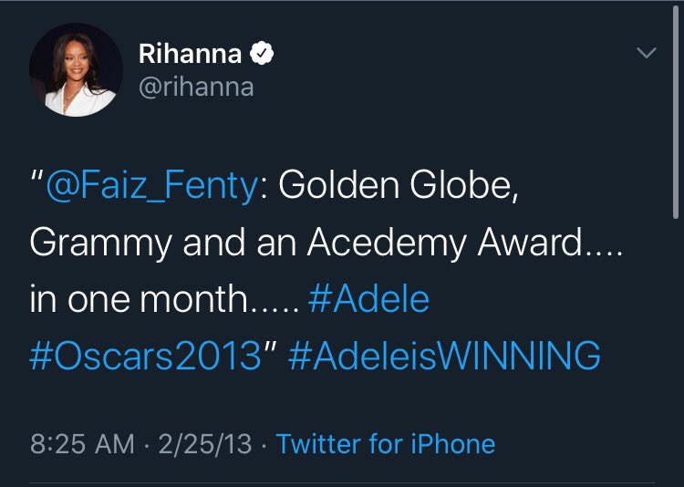 Rihanna’s tweets about Adele 