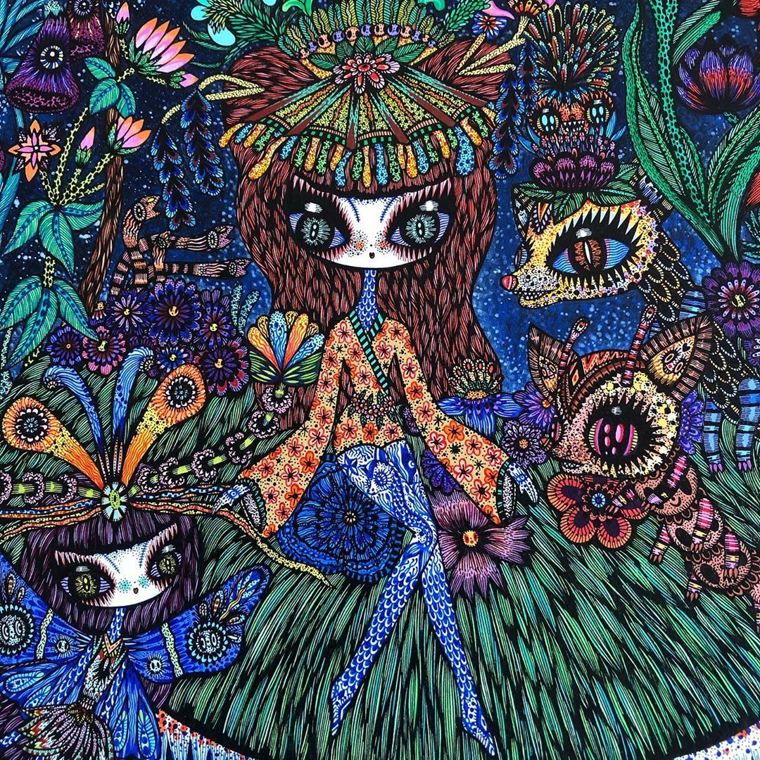 BeautifulBzarre's tweet photo. Beautiful detail of @ciouinhell's artwork "The Gardeners"
.
.
.
#beautifulbizarremagazine #newcontemporaryart #paintng #ciouinhell #detail #artmagazine #ciouart https://t.co/6M6YwyIWW5