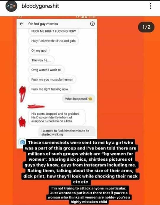 DeepikaBhardwaj's tweet photo. His d*ick, his back, if a boy doesn't respond to your hot pics, think he's a gay, I wanted to f*ck him the moment he started walking. I wanna lick him. I want him for dinner tomorrow. Yum. 

Now here's the #GirlsLockerRoom chats

Sexualization? Assault? Objectification? 

Decide https://t.co/jjBhiRk7TF