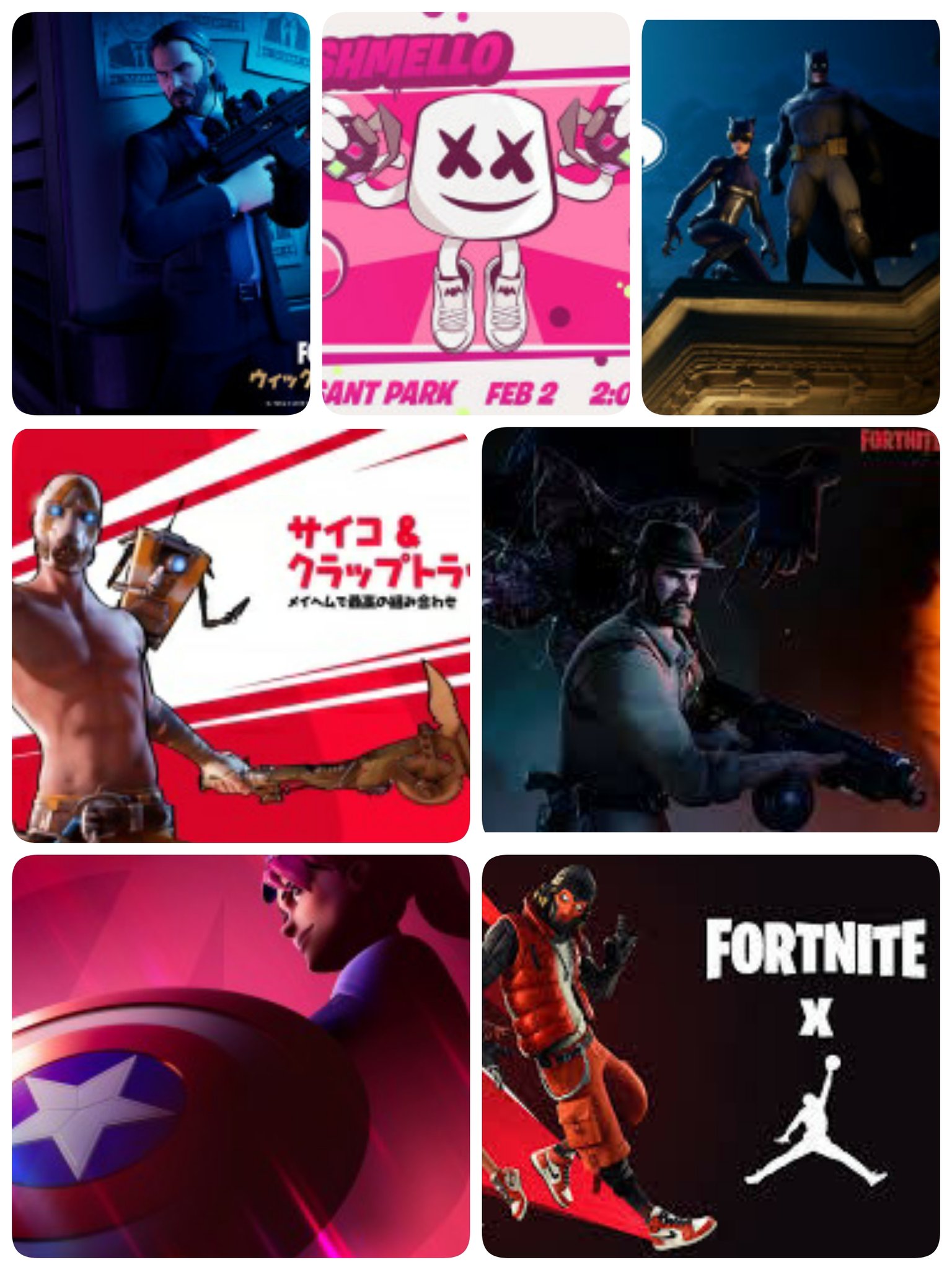 蓮 今まで様々なコラボをしてきた Fortniteですが 先日よりスターウォーズやメジャーレイザーと再版が続いており 近々マシュメロ再版も噂されていますが 画像にあるものに限らず みなさんはどのコラボアイテムの再版を望んでいますか フォート 蓮 今まで様々なコラボをしてきた Fortniteですが 先日よりスターウォーズやメジャーレイザーと再版が続いており 近々マシュメロ再版も噂されていますが 画像にあるものに限らず みなさんはどのコラボアイテムの再版を望んでいますか フォート