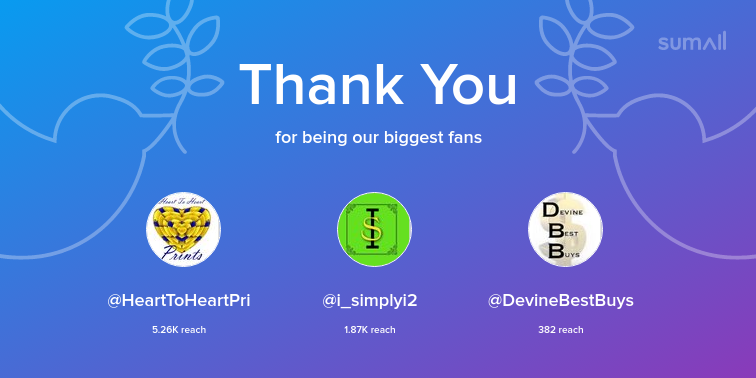 TheScotchPot's tweet photo. Our biggest fans this week: HeartToHeartPri, i_simplyi2, DevineBestBuys. Thank you! via https://t.co/n98nE0rcIu https://t.co/7XNX2Fo2fq