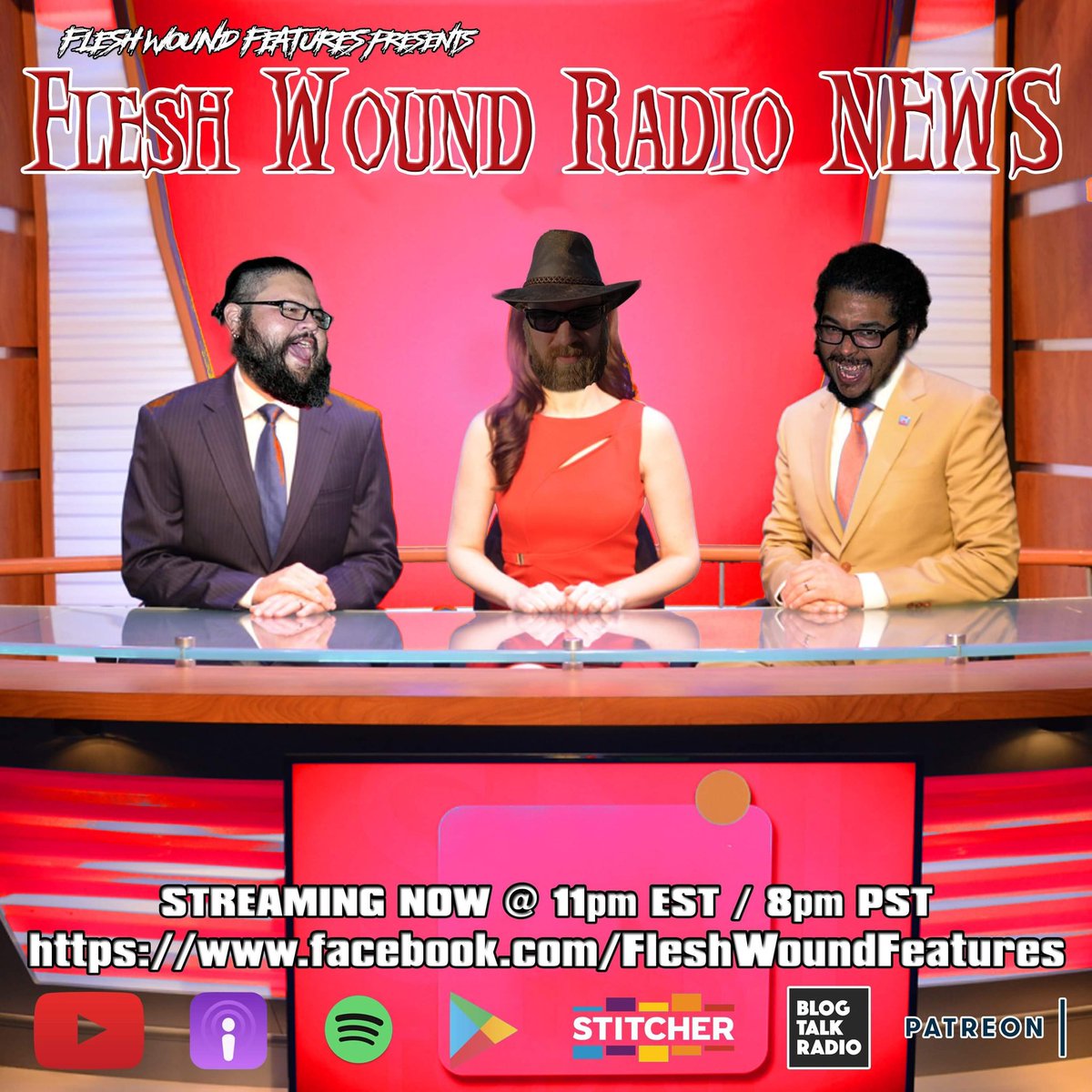 FleshWoundRadio's tweet photo. News. We discuss the return of #Fangoriaโs #WeekendOfHorrors. #AMCvsUniversal, #Hellraiser movie & tv series, and #NicCage as the #TigerKing. https://t.co/wts6rpoqed for exclusive and uncensored content, Stalk us on Facebook and Instagram
https://t.co/DaJdgRwrPb https://t.co/jycM4GyBsg
