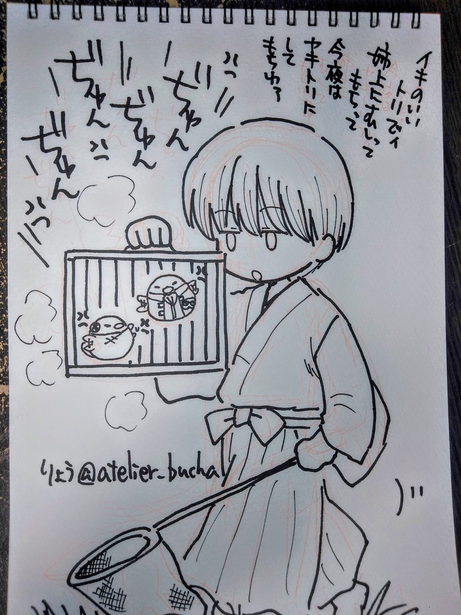 エアスケブ、ちびそごと沖神ちゅんというリク!…我ながらひどい…(笑)ちびそごはこーいうのやってそうだな～って 武州だしね～ #エアブー 