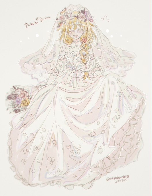 「hair flower wedding dress」 illustration images(Latest)｜11pages