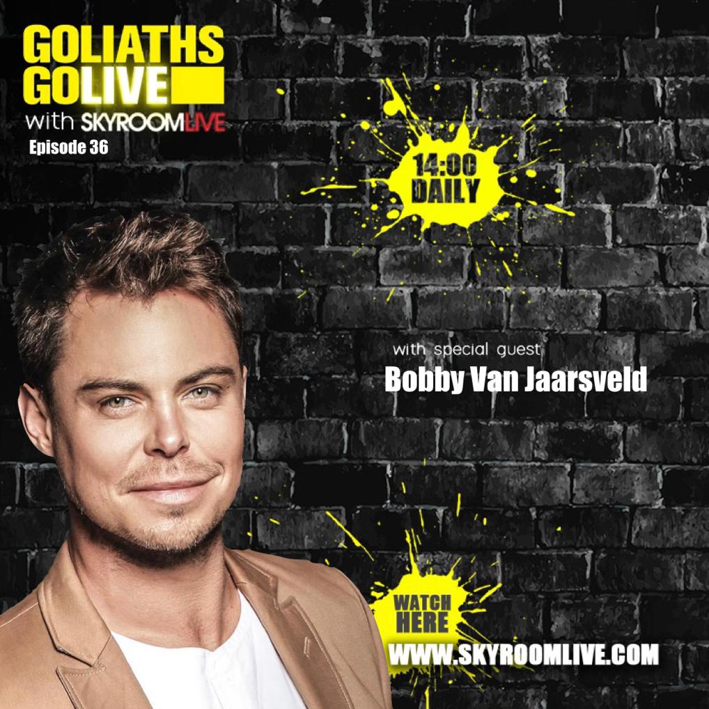 skyroomlive's tweet image. Popular Afrikaans pop singer-songwriter, the talented @bobbyvjaarsveld joins the guys on #GoliathsGoLive today. Catch the show at 2pm live on skyroomlive.com or on our Facebook page!
@NicholasGoliath @JasonGoliath @DonovanGoliath @Goliath_Goliath
#SkyRoomLive