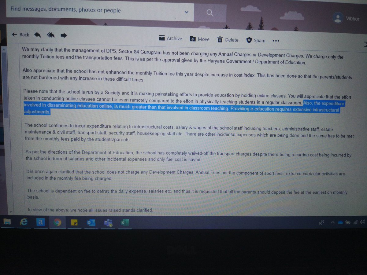 VibhoreMittal's tweet photo. @rakeshdaultabad @ParentsGurgaon @46Mris @Gurgaonparents1 @gurugramparents Rakesh bhai any updates for parents on your meeting with our honorable CM and education minister. As per DPS sector 84 their expenses have increased in this lockdown and want full fees from parents. Please help🙏 https://t.co/kx2C1Hg1EH