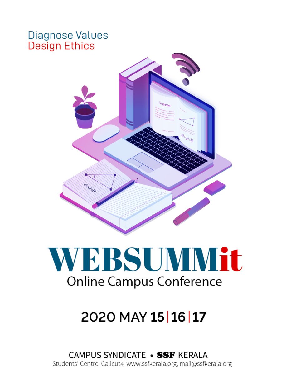 ssfkeralacampus's tweet photo. #Diagnose_Values
#Design_Ethics
#WEBSUMMiT
Online Campus Conference
May 15, 16, 17
Campus Syndicate • SSF Kerala
#COVIDー19 #OnlineConference #students #campus #SSFKerala #ssfstatecampus https://t.co/1GGOHaxDW3