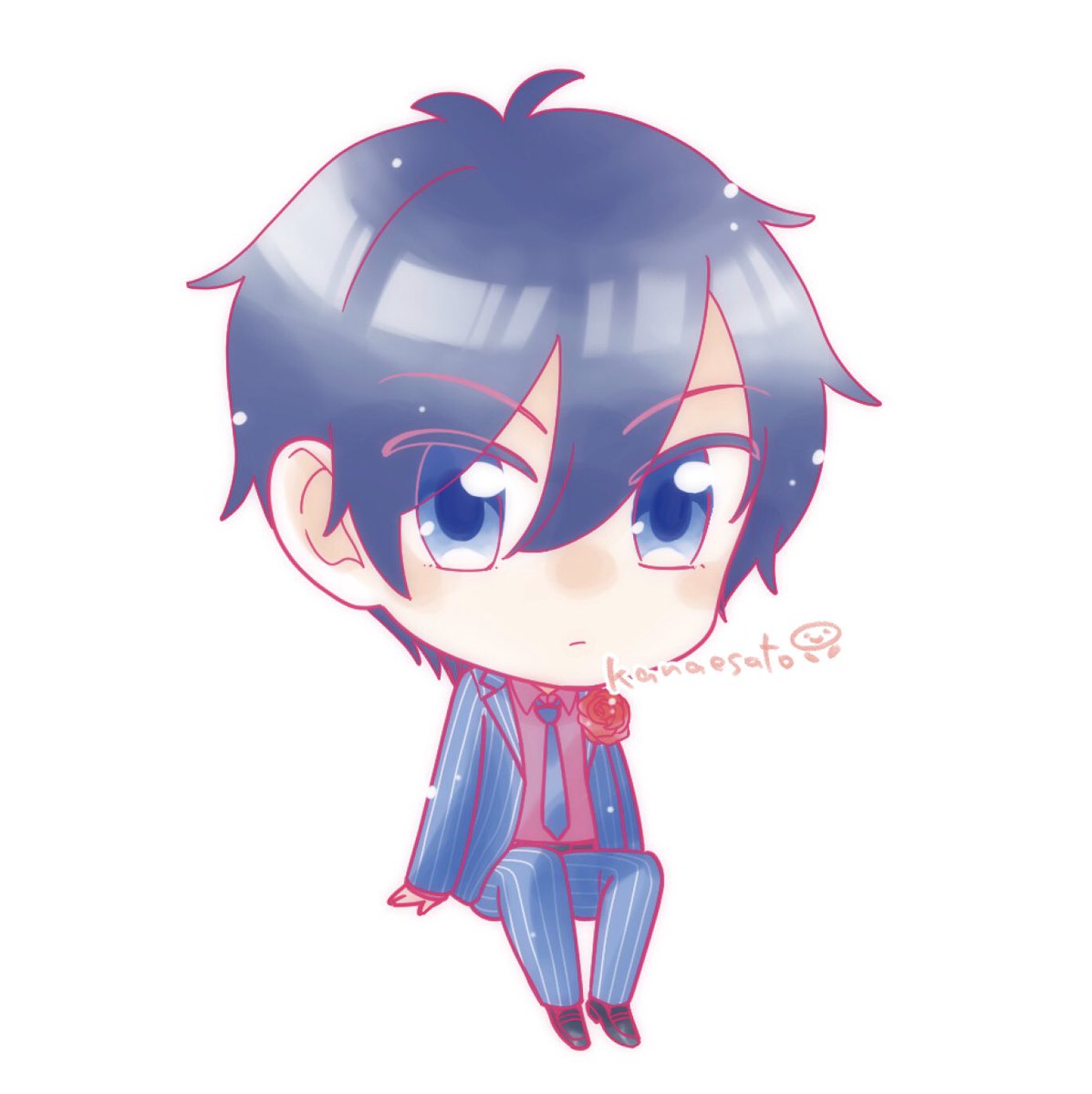 「ミニキャラもよければぬりえしてください#ぬりえ  #塗り絵  #永久指名おねがい」|カナエサト@漫画家のイラスト