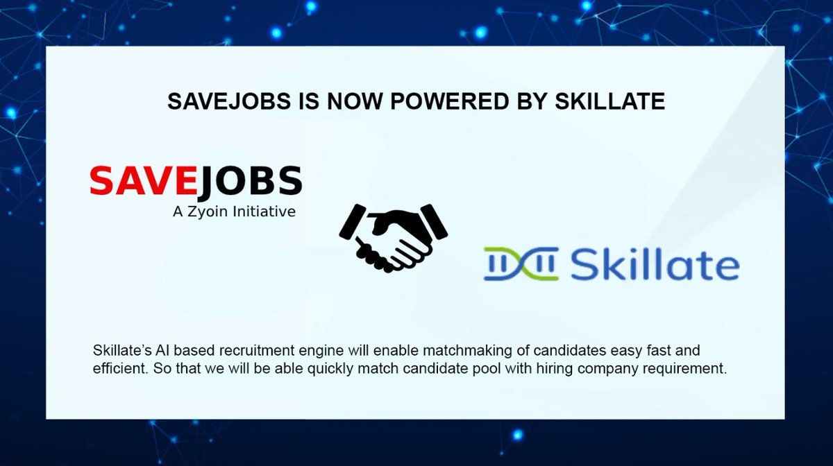 anujagrawal's tweet photo. Thank you, @Skillate_lab team, for powering our #SaveJobs initiative. Your AI engine is truly impressive and makes matchmaking easy and fast for us. 

#zyoin #skillate #helping #laidoff #employees #gethired https://t.co/TEeKFMyhOb