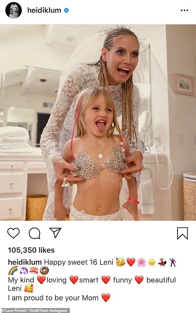 Heidi Klum shares a throwback photo as she wishes her daughter Leni a happy 16th birthday  